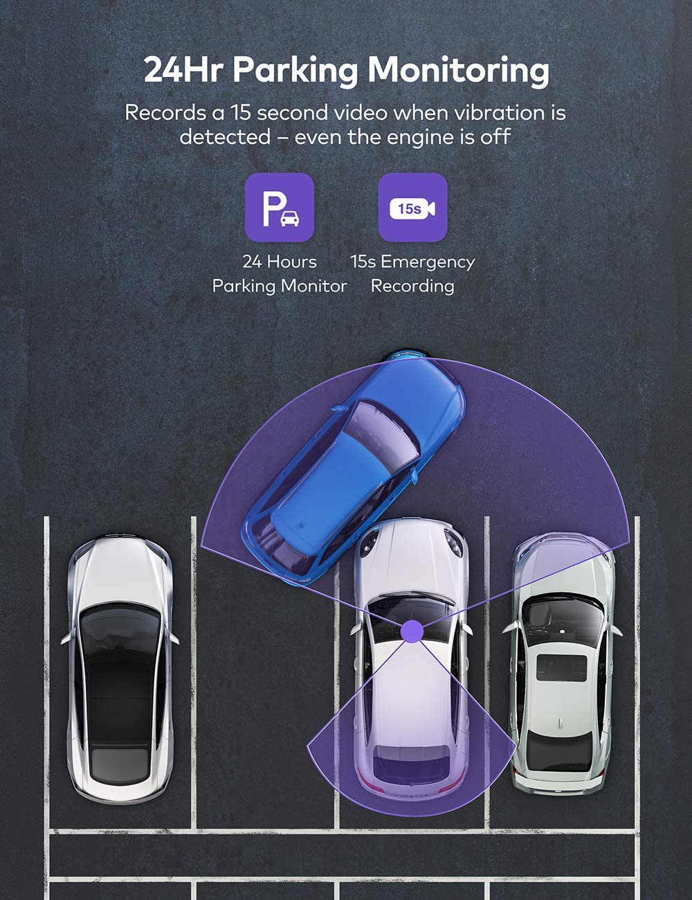 Dual Dash Cam, VAVA 2K Front and 1080P Cabin or 2.5K 30fps Single Front Car Camera, Both Sony Sensor, Infrared Night Vision, App Control & 2" LCD Display, Parking Mode, Built-in GPS for Uber & Lyft