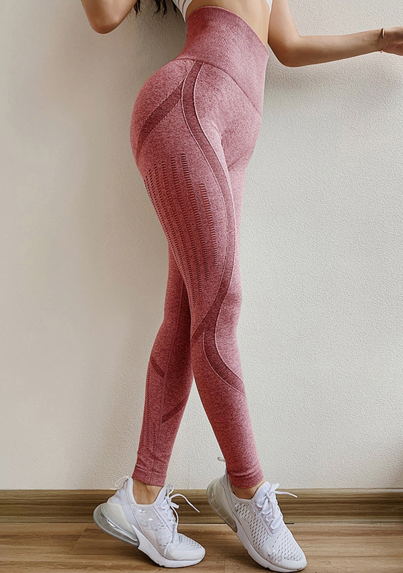 Women Seamless Leggings Fitness Hollow Out - lionhuntshop