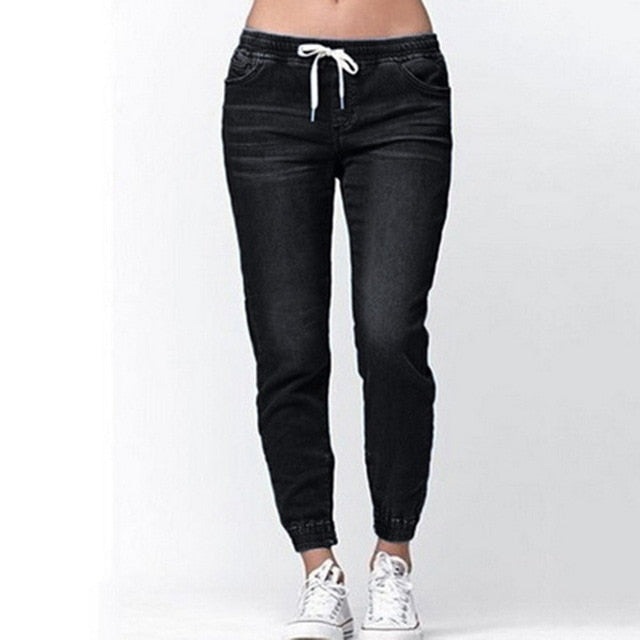 Women High Waist Stretch Jeans Pant Slim Elastic - lionhuntshop