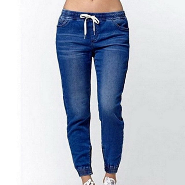 Women High Waist Stretch Jeans Pant Slim Elastic - lionhuntshop
