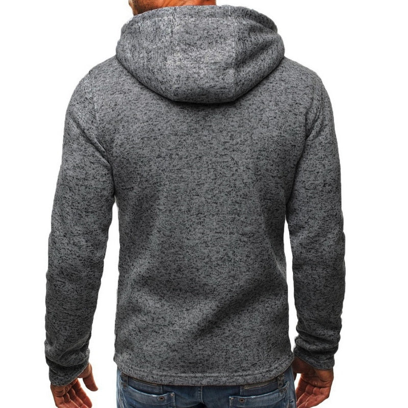 Men Sports Casual Wear Zipper Fashion Tide Jacquard Hoodies Fleece Jacket - lionhuntshop